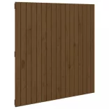 mézbarna tömör fenyőfa fali fejtámla 108 x 3 x 110 cm