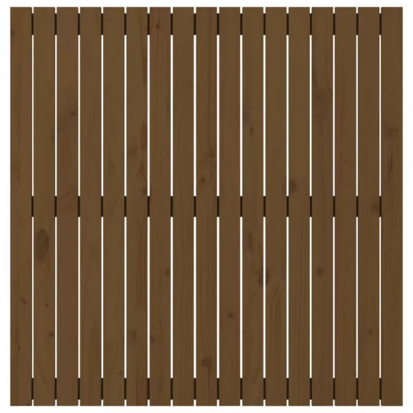 mézbarna tömör fenyőfa fali fejtámla 108 x 3 x 110 cm