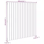 mézbarna tömör fenyőfa fali fejtámla 108 x 3 x 110 cm