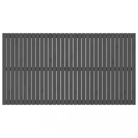 szürke tömör fenyőfa fali fejtámla 204x3x110 cm