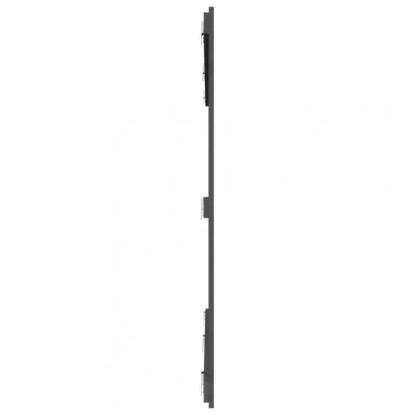 szürke tömör fenyőfa fali fejtámla 204x3x110 cm