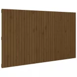 mézbarna tömör fenyőfa fali fejtámla 204x3x110 cm