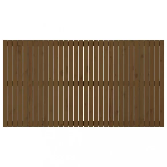 mézbarna tömör fenyőfa fali fejtámla 204x3x110 cm