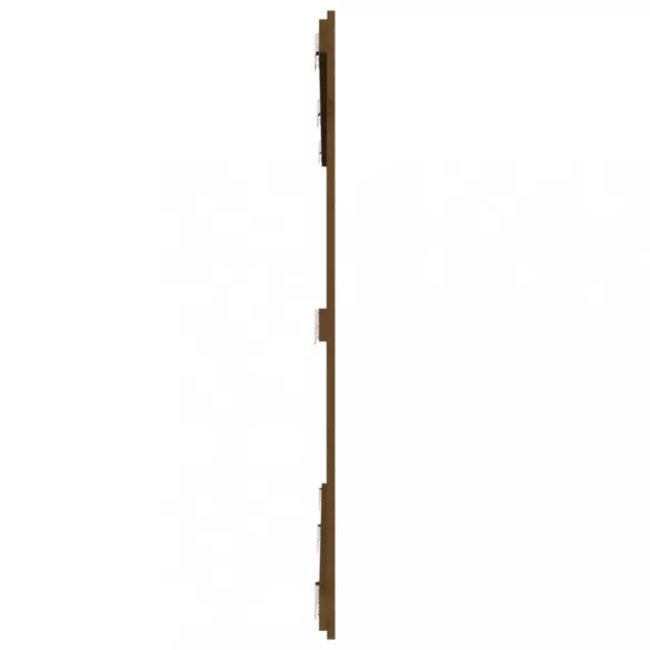 mézbarna tömör fenyőfa fali fejtámla 204x3x110 cm