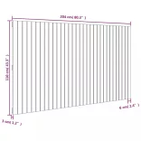 mézbarna tömör fenyőfa fali fejtámla 204x3x110 cm