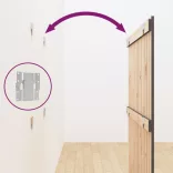 szürke tömör fenyőfa fali fejtámla 95,5x3x110 cm