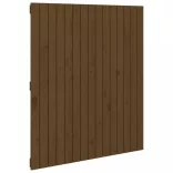 mézbarna tömör fenyőfa fali fejtámla 95,5x3x110 cm