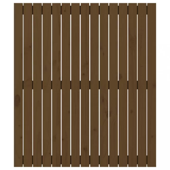 mézbarna tömör fenyőfa fali fejtámla 95,5x3x110 cm