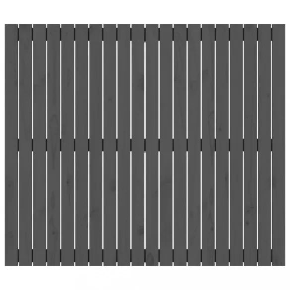 szürke tömör fenyőfa fali fejtámla 127,5x3x110 cm