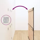 szürke tömör fenyőfa fali fejtámla 127,5x3x110 cm