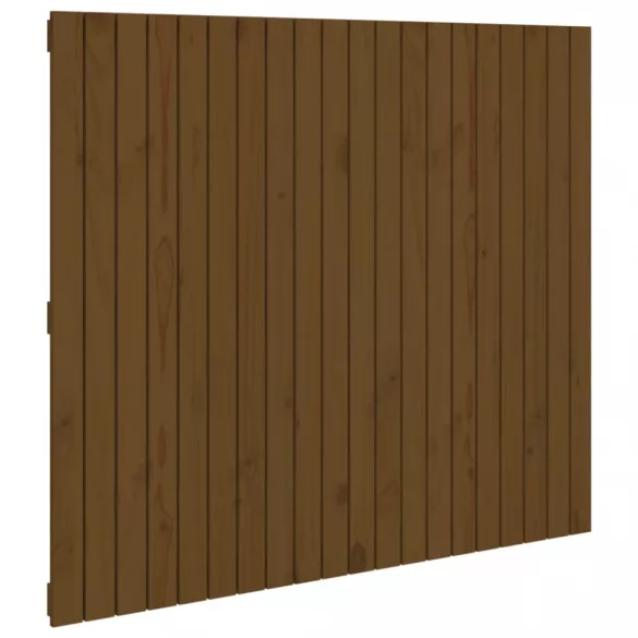 mézbarna tömör fenyőfa fali fejtámla 127,5x3x110 cm
