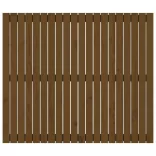 mézbarna tömör fenyőfa fali fejtámla 127,5x3x110 cm