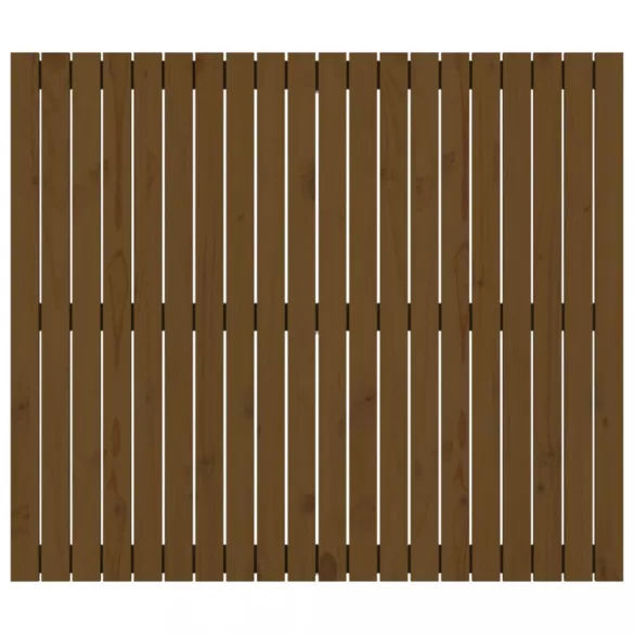 mézbarna tömör fenyőfa fali fejtámla 127,5x3x110 cm