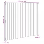 mézbarna tömör fenyőfa fali fejtámla 127,5x3x110 cm