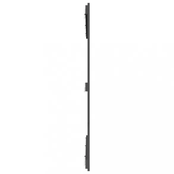 szürke tömör fenyőfa fali fejtámla 146,5x3x110 cm