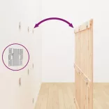 tömör fenyőfa fali fejtámla 159,5x3x110 cm