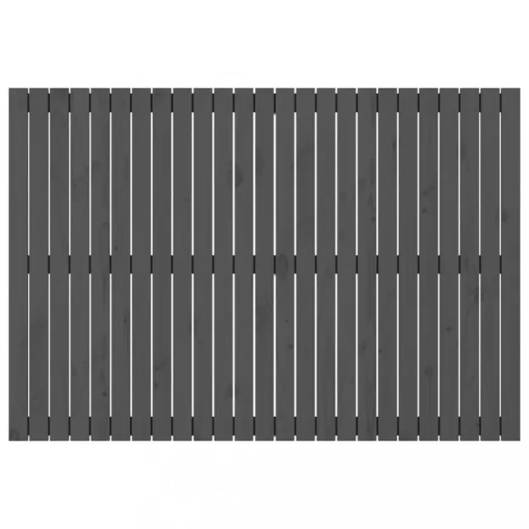 szürke tömör fenyőfa fali fejtámla 159,5x3x110 cm