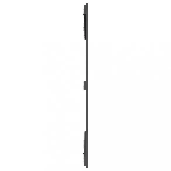 szürke tömör fenyőfa fali fejtámla 159,5x3x110 cm