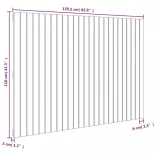 szürke tömör fenyőfa fali fejtámla 159,5x3x110 cm