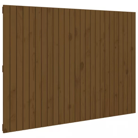 mézbarna tömör fenyőfa fali fejtámla 159,5x3x110 cm
