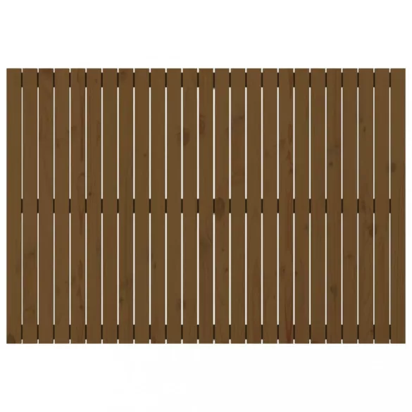 mézbarna tömör fenyőfa fali fejtámla 159,5x3x110 cm