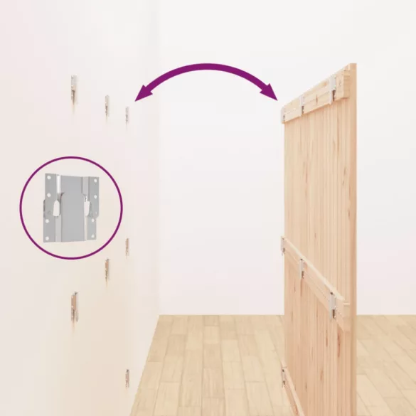 tömör fenyőfa fali fejtámla 166 x 3 x 110 cm