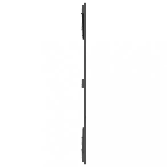 szürke tömör fenyőfa fali fejtámla 166 x 3 x 110 cm