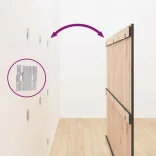 szürke tömör fenyőfa fali fejtámla 166 x 3 x 110 cm