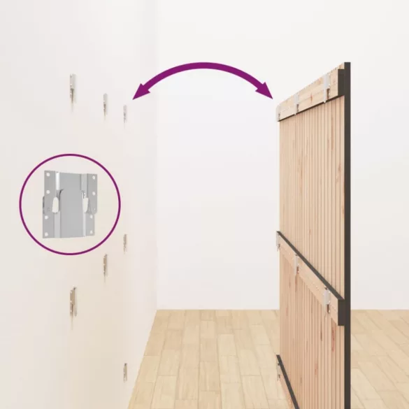 szürke tömör fenyőfa fali fejtámla 166 x 3 x 110 cm