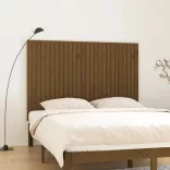 mézbarna tömör fenyőfa fali fejtámla 166 x 3 x 110 cm