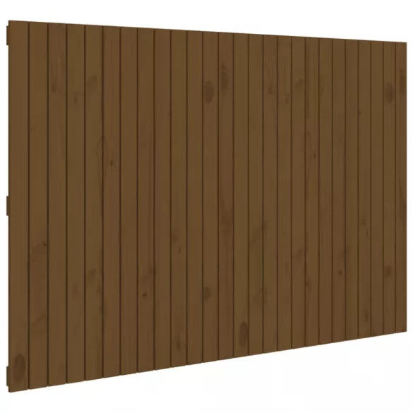 mézbarna tömör fenyőfa fali fejtámla 166 x 3 x 110 cm
