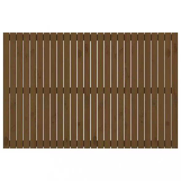 mézbarna tömör fenyőfa fali fejtámla 166 x 3 x 110 cm