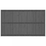 szürke tömör fenyőfa fali fejtámla 185 x 3 x 110 cm