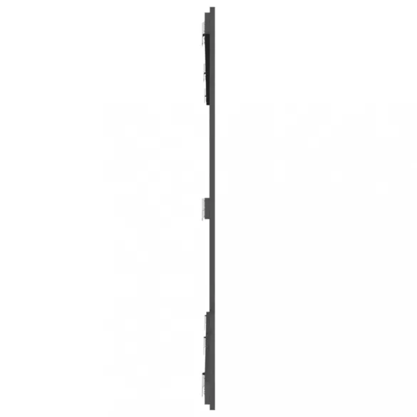 szürke tömör fenyőfa fali fejtámla 185 x 3 x 110 cm