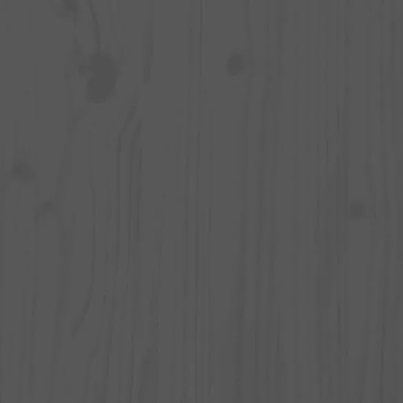 szürke tömör fenyőfa fali fejtámla 185 x 3 x 110 cm