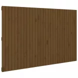 mézbarna tömör fenyőfa fali fejtámla 185 x 3 x 110 cm