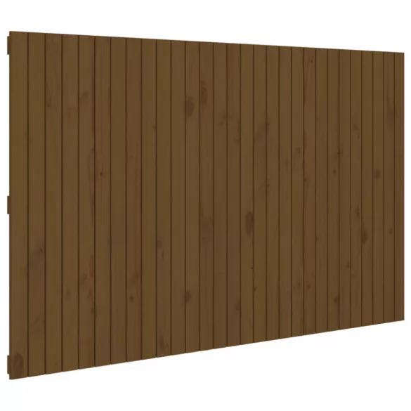 mézbarna tömör fenyőfa fali fejtámla 185 x 3 x 110 cm
