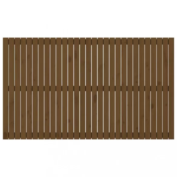 mézbarna tömör fenyőfa fali fejtámla 185 x 3 x 110 cm