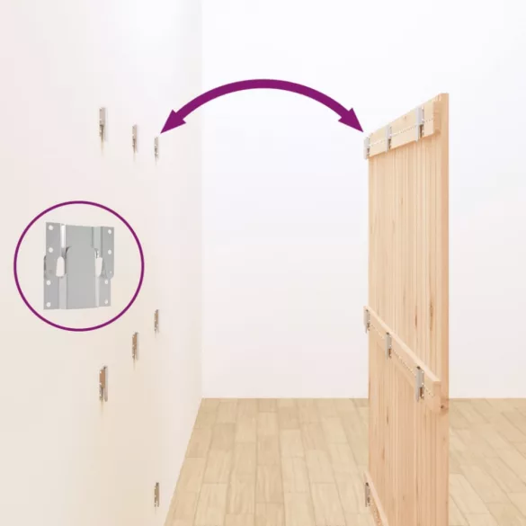 tömör fenyőfa fali fejtámla 140 x 3 x 110 cm