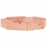 nyolcszög alakú tömör duglászfenyő homokozó ülésekkel