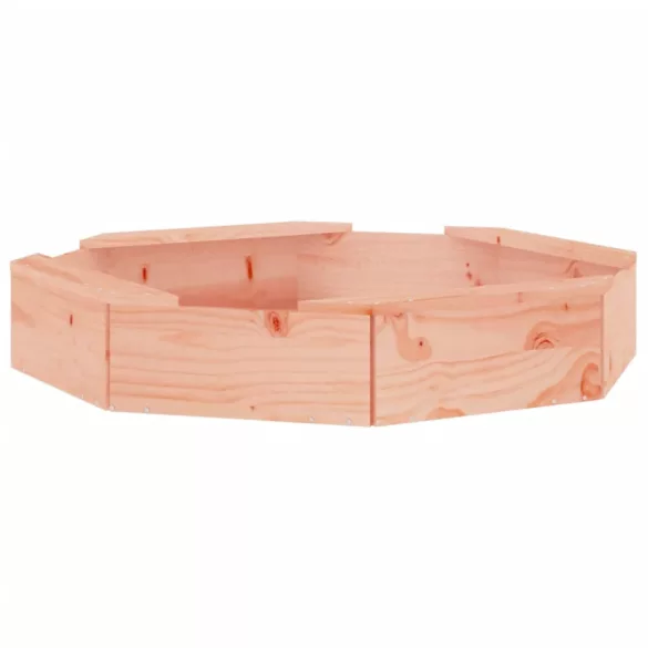 nyolcszög alakú tömör duglászfenyő homokozó ülésekkel