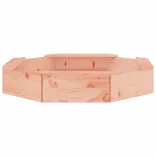 nyolcszög alakú tömör duglászfenyő homokozó ülésekkel