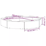 nyolcszög alakú tömör duglászfenyő homokozó ülésekkel