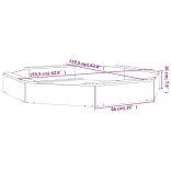 mézbarna nyolcszög alakú tömör fenyőfa homokozó ülésekkel