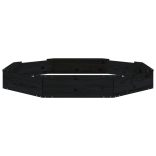 fekete nyolcszög alakú tömör fenyőfa homokozó ülésekkel