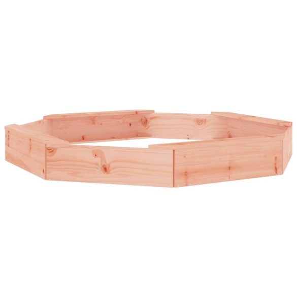 nyolcszög alakú tömör duglászfenyő homokozó ülésekkel