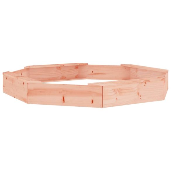 nyolcszög alakú tömör duglászfenyő homokozó ülésekkel