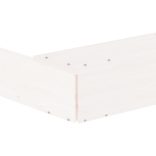 fehér nyolcszögű tömör fenyőfa homokozó ülésekkel