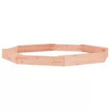 nyolcszög alakú tömör duglászfenyő homokozó ülésekkel