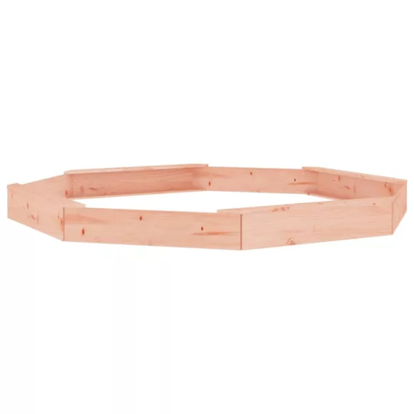 nyolcszög alakú tömör duglászfenyő homokozó ülésekkel